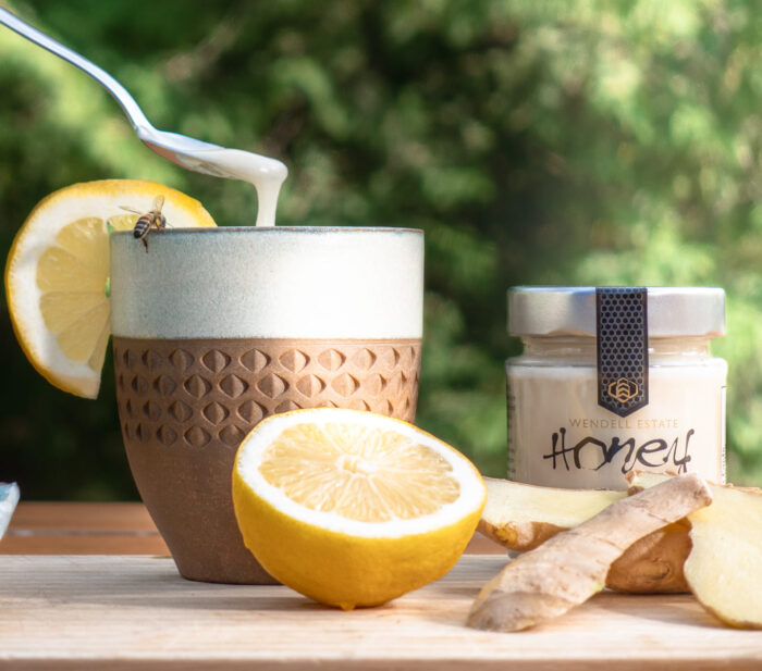 Raw honey, ginger, and lemon: a delicious way to treat a sore throat, improve sleep, fuel your workout, or simply savour