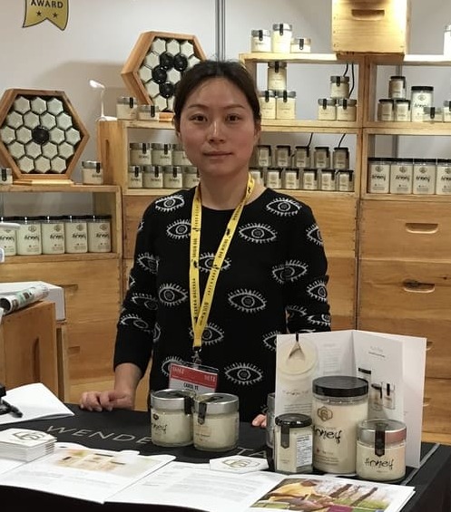 Carol Ye Promotes Wendell Estate Honey at a SIAL Toronto