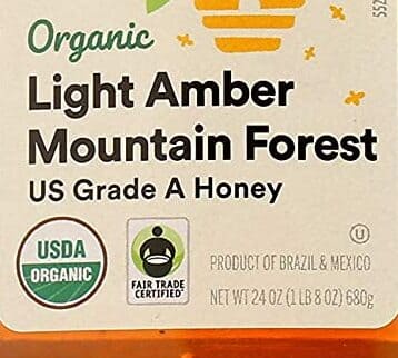 USDA Organic honey - Not from USA
